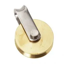 Barton Wire Rope Blocks - Brass Sheave Single Fixed Eye