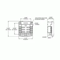 Blue Sea Fuse Block ato 6 Circuit - Image