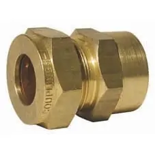 Brass Female/Stud 1/4" - 1/4" - BRASS FEM/STUD 1/4-1/4