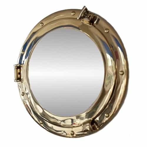 Nauticalia Brass Porthole Mirror - Image