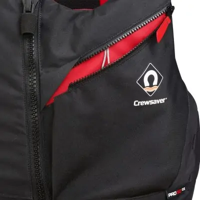 Crewsaver PRO 50 CE ライフジャケット 黒/赤 Crewsaver Pro 50N CZ Buoyancy Aid - Centre Zip