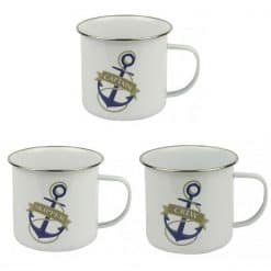 Enamelled Tin Nautical Mugs - Image