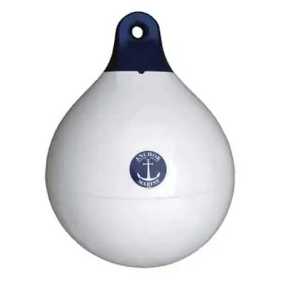 Anchor Marine Fender Round Heavy Duty - White / Blue