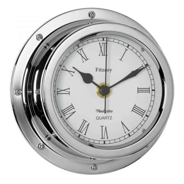 Fitzroy Chrome Clock Roman Numerals - Image