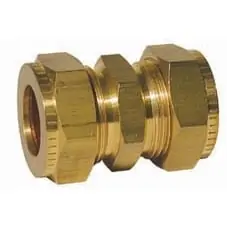 Gas Coupling Straight 1/4" x 1/4" - GAS COUP STRAIGHT 1/4X1/4"