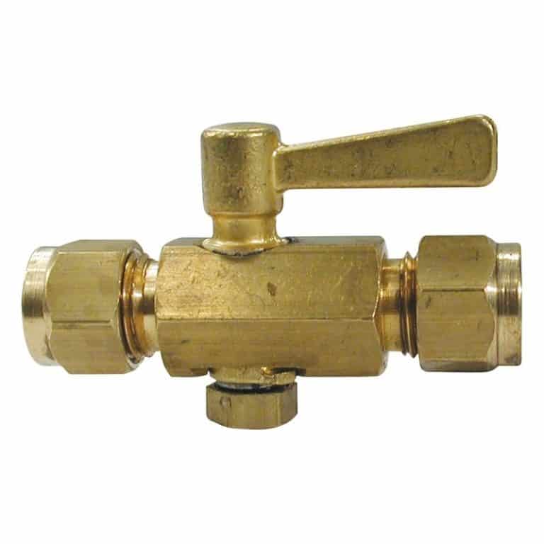 Gas Plug Cock Brass 5/16" x 5/16" - GAS PLUG COCK BRS 5/16X5/16"