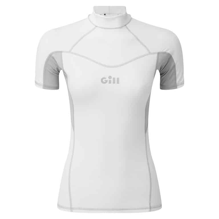 Gill Pro Rash Vest Short Sleeve For Women - White