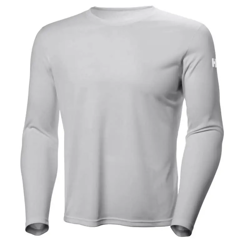 Helly Hansen Tech Crew Long Sleeve Base Layer - Light Grey