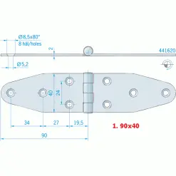 Hinges Stainless Steel - 1.