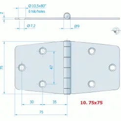 Hinges Stainless Steel - 10.