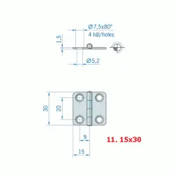 Hinges Stainless Steel - 11.