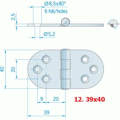 Hinges Stainless Steel - 12.