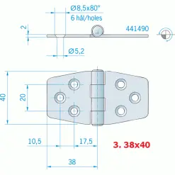 Hinges Stainless Steel - 3.