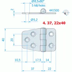 Hinges Stainless Steel - 4.