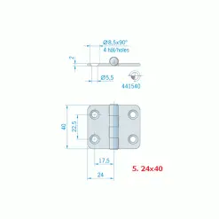 Hinges Stainless Steel - 5.