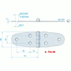 Hinges Stainless Steel - 6.