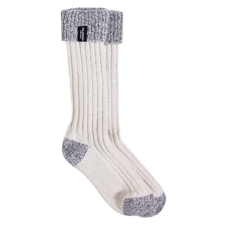 Holebrook Brommo Knitted Socks - Offwhite/Light Grey