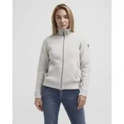 Holebrook Claire Full Zip Jacket For Women - Light Grey Mel