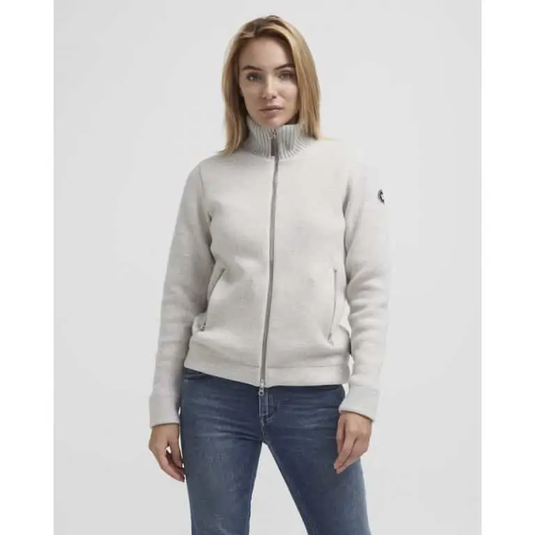 Holebrook Claire Full Zip Jacket For Women - Light Grey Mel