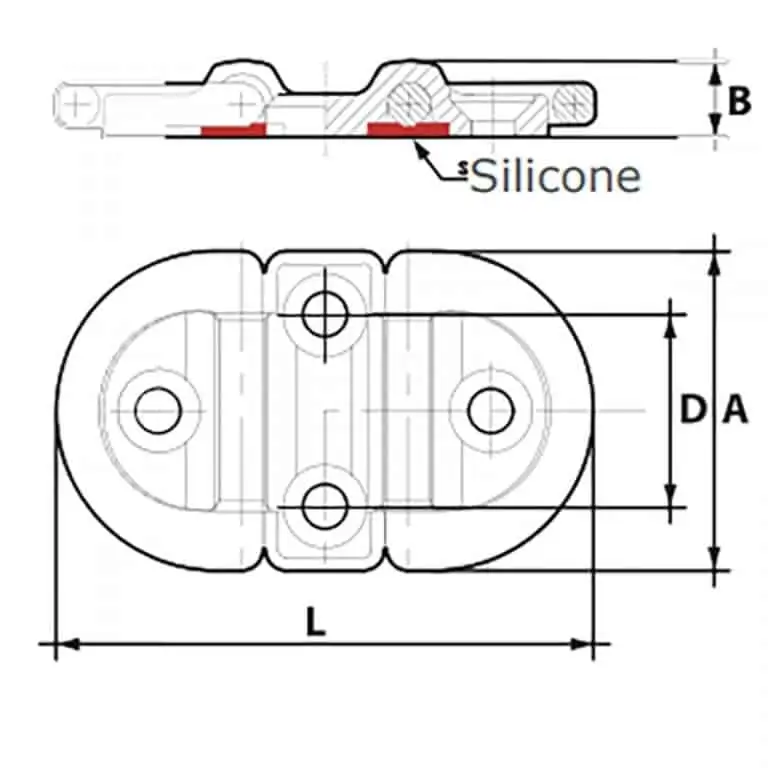 Holt 10mm Double Pad Eyes Double Ring - Image