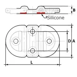 Holt 8mm Double Pad Eyes Double Ring - Image