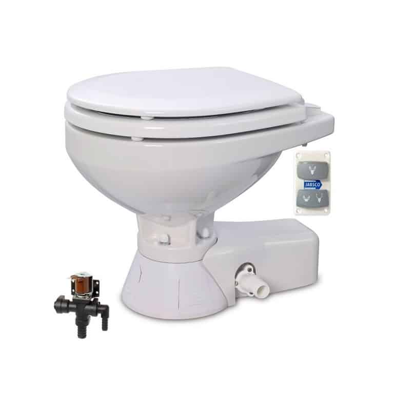 Jabsco Quiet Flush Freshwater Electric Toilet - Compact