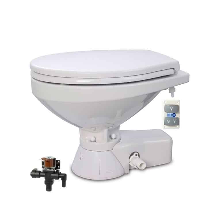Jabsco Quiet Flush Seawater Toilet - Regular Soft Close