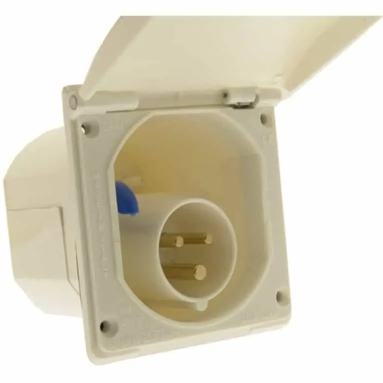 Mains Flush Mounted Socket 16A White - Image