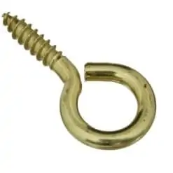 Solid Brass Screw Eyes - Image