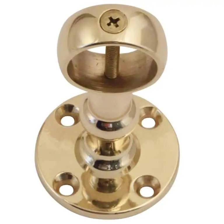 Nauticalia Brass Centre Bracket for rope hand rails - Image