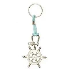 Nauticalia Chrome Keyrings - Wheel