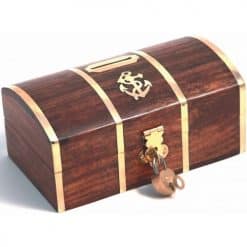 Naval Chest Moneybox with Lock - Image