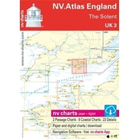 Solent Buoy Racer Guide - folded, laminated chart showing Solent racing ...