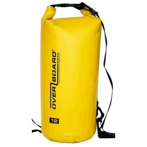 Overboard 12 Litre Dry Tube Bag Waterproof 40cm x 19cm - Yellow