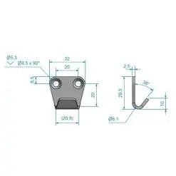 Roca Catchplates - 29 x 30mm