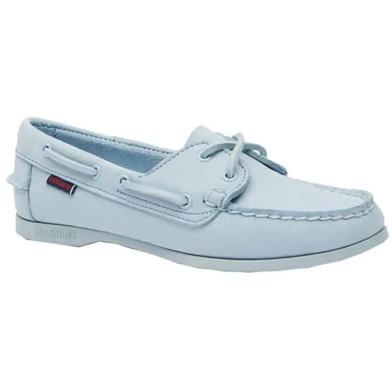 Sebago Jacqueline Ladies Deck Shoes - Full Baby Blue