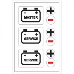 Nauticalia Boat Stickers - Battery Master/Service (L)