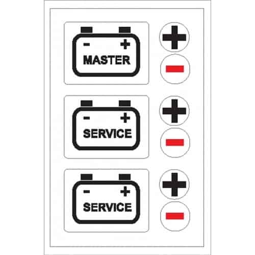 Nauticalia Boat Stickers - Battery Master/Service (L)