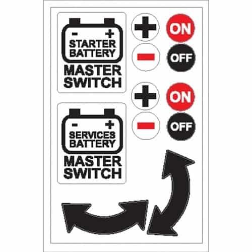 Nauticalia Boat Stickers - Battery Master Switch (L)
