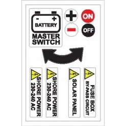 Nauticalia Boat Stickers - Battery/Shore Power (L)