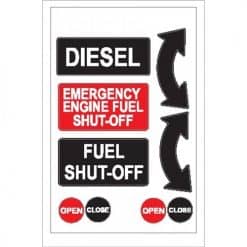 Nauticalia Boat Stickers - Diesel/Shut Off (L)