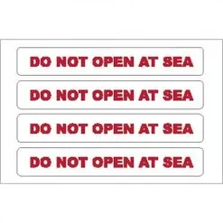 Nauticalia Boat Stickers - Do Not Open at Sea (S)