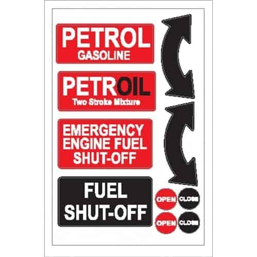 Nauticalia Boat Stickers - Petrol/Fuel Shut Off (L)