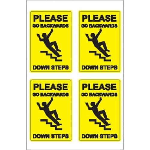Nauticalia Boat Stickers - Please Go Backwards Steps (S)