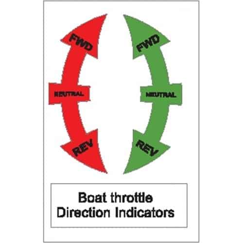 Nauticalia Boat Stickers - Throttle Direction (S)