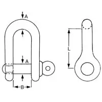 Proboat Round Dee Galvanised Shackle - Image