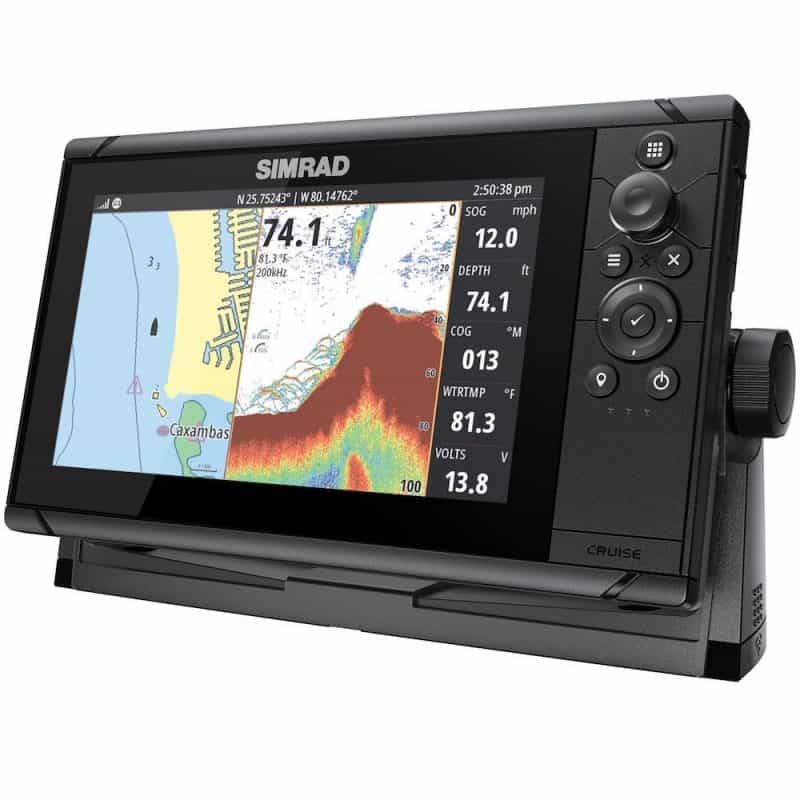 Simrad Cruise 9 9" Chartplotter Sonar with Transom Transducer
