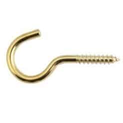 Solid Brass Cup Hooks - Image