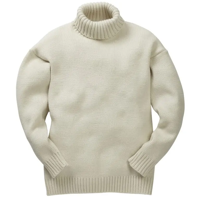 Merino Wool Submariner Sweater - Ecru