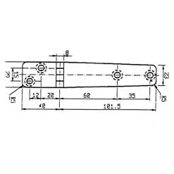 Talamex Stainless Steel Hinge 141.5 x 29mm - Image